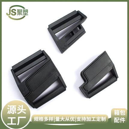 Plastic Magnetic Buckle for Bags, Clothing, and Belts, Adjustable Buckle, Black, Inner Diameter 25mm, Side-Opening, Strong Magnetic Buckle