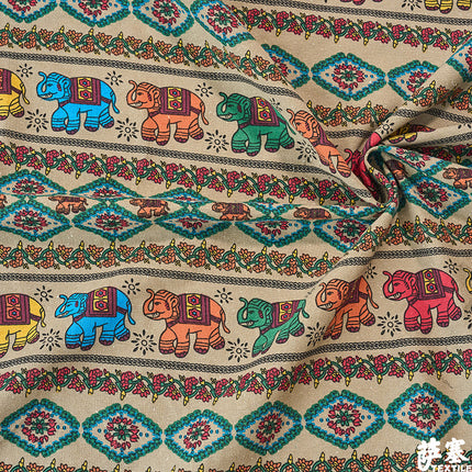 Hemp Cotton Digital Printed Fabric Yunnan Lijiang Retro Bohemian Fabric Hotel Pillow Bar Tablecloth