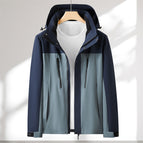 Down clear gray blue with navy blue / M