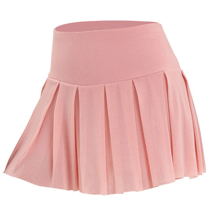 2025 Outdoor Sports Spring and Summer Running Pleated Sports Skirt Women's Yoga Dance Fitness Badminton Tennis Skirt Wholesale