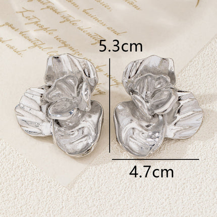 European and American Cross-Border Hot-Selling Elegant Floral Earrings 2025 New High-End Exquisite Versatile Earrings for Women Wholesale