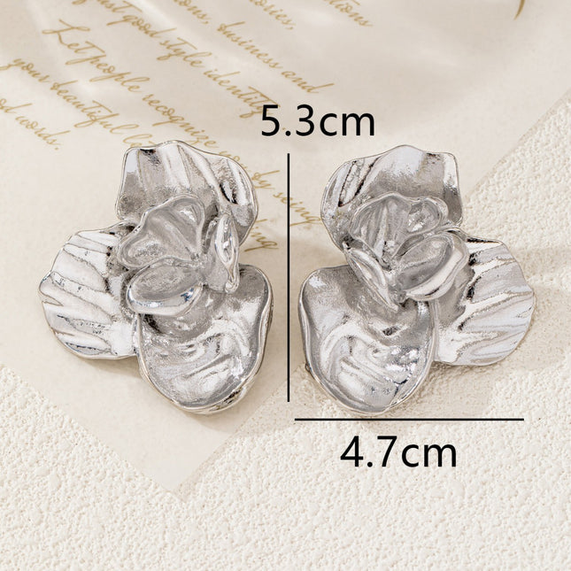 European and American Cross-Border Hot-Selling Elegant Floral Earrings 2025 New High-End Exquisite Versatile Earrings for Women Wholesale