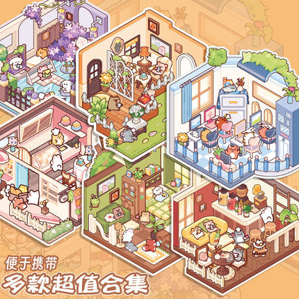 Mr. Paper Cute Cartoon Landscape Sticker This Colorful Collection Series Student Mini Hand Account Landscape Sticker