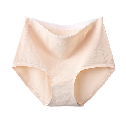 Cross-Border Hot-Selling High-Waisted Pure Cotton Crotch Panties, Feminine, Antibacterial, All-Cotton, Simple, Comfortable, Breathable, Solid Color Briefs