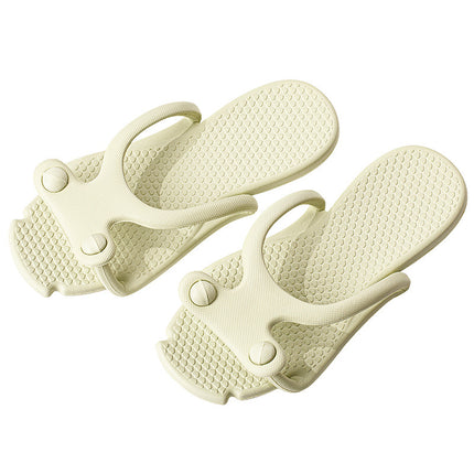 Folding Slippers Women's Detachable Travel Portable Hotel Bathing Beach Flip-Flap Slippers for Traveling Men