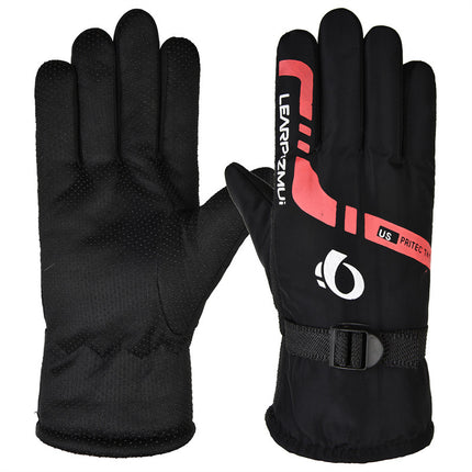 Winter Ski Gloves Motorcycle Warm Fleece-Lined Thickeneded Cycling Waterproof Windproof Cold Anti-Slip Rainproof Outdoor Gloves