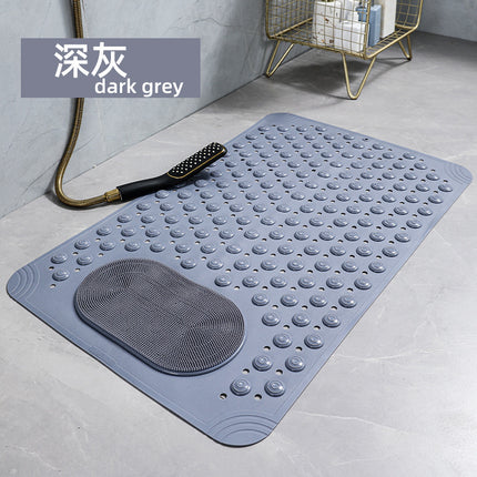 Bathroom Anti-slip Mat Massage Anti-fall Toilet Floor Mat with Suction Cup Waterproof and Dirty-resistant Hotel Shower Special Foot Mat