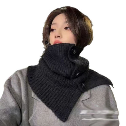 Korean Ins Retro Warm Scarf Winter New Scarf Versatile Casual Neck Cover Cold-Proof Knitted Popular Scarf