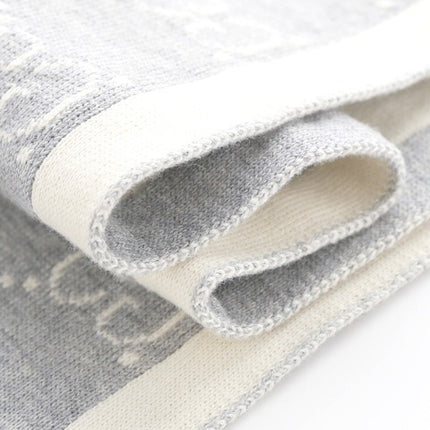 Children's Blanket Air-conditioning Blanket Thick Knitted Jacquard Children's Blanket Car Infant Air-conditioning Blanket for Boys and Girls