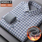 M5051-7 cotton brushed composite velvet thermal shirt men's shirt / 38