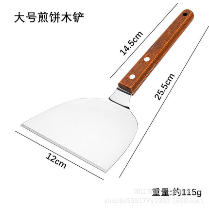 Triangle Stainless Steel Teppanyaki Grilling Shovel Multi-use Steak Hand-held Pancake Shovel Restaurant Teppanyaki Cuisine Gadget