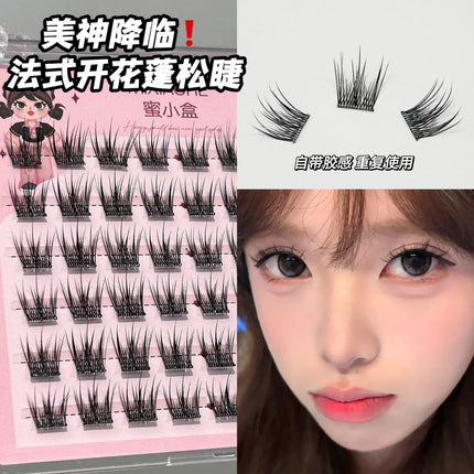 Honey Small Box French Flowering Fluffy Eyelashes Natural Exquisite Mirror-free Curling Simulation Pure Desire Daily False Eyelashes
