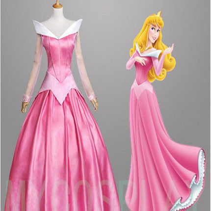 Halloween Adult Fairy Tale Cinderella Cinderella Long Dress Sleeping Beauty Le Pei Long Hair Princess Dress Stage Performance Costume