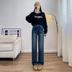 Retro blue nine-point pants / XS