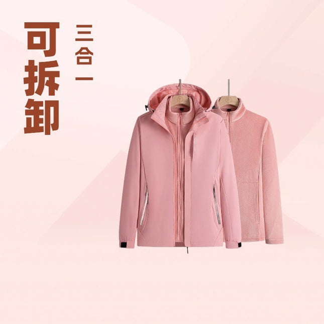 Charge Clothes Three-in-One Silver Fox Velvet Jacket Removable fleece-lined Thickened Winter plus size Mink Velvet Inner Jacket 6268