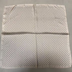 Polka dot beige silk square scarf