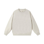 Round neck style-white flower gray / S