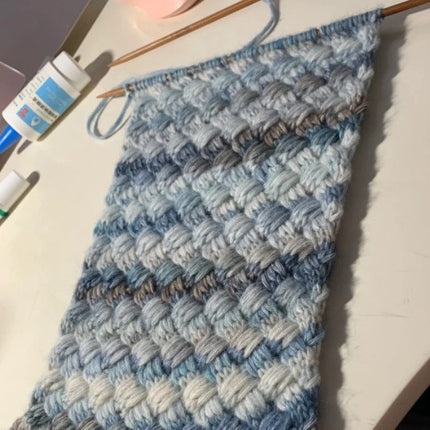Grey Gradient Scarf Handmade DIY Wool Homemade Scarf Material Bag Woven Milk Cotton Gift for Boyfriend