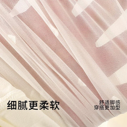 Women's Sheer Pantyhose for Spring and Autumn, Thin White Polka Dot Skin-Friendly Anti-Snag Seamless 0D Ultra-Transparent Pineapple Pantyhose Wholesale