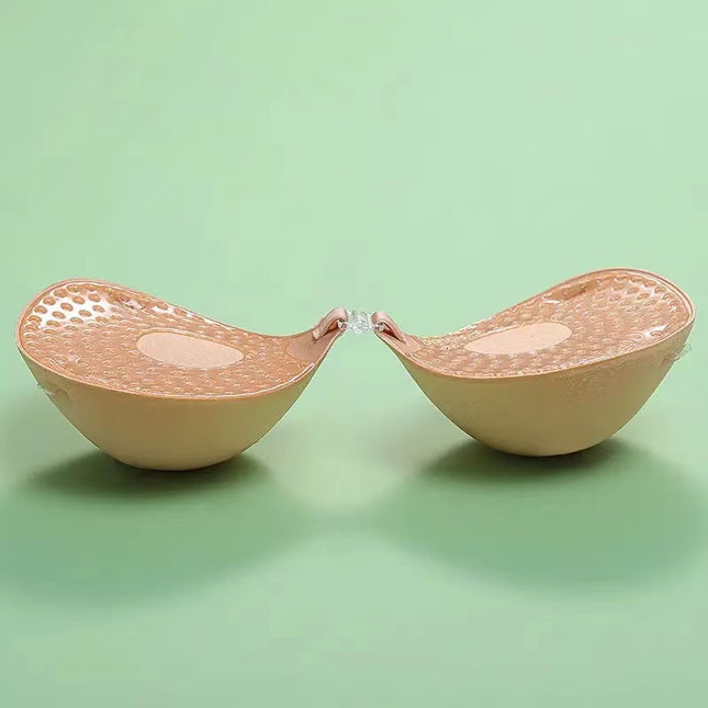 Thickened 5cm Steamed Bread Cup Shoulder Strap Breathable Small Chest Enlarged Traceless Anti-expansion Chest Patch Gathering Invisible Bra