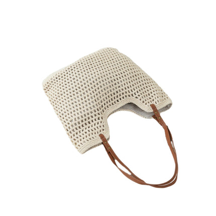 2026 New Style Single-Shoulder Beach Bag, Lazy Style Cotton Woven Bag, Internet Celebrity Style, Yunnan Travel Straw Woven Bag