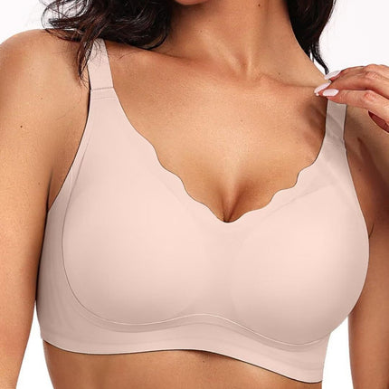 Foreign Trade Large Size Intimates Women's Bra Push-Up Seamless Thin Breast-Retracting Support Anti-Sagging Cross-Border European and American Glossy Bra