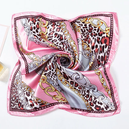 70 Floral Polka Dot Imitation Silk Scarf Neck Scarf Korean Style Atmosphere Sun Protection Scarf High-End Wholesale