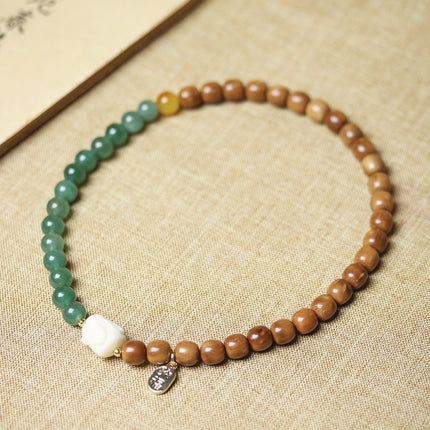 Natural Cook Bodhi Root DIY Woven Handheld Chain Plate Wen Play Chanting Bead String Men's and Women's Long Hanging Pendant