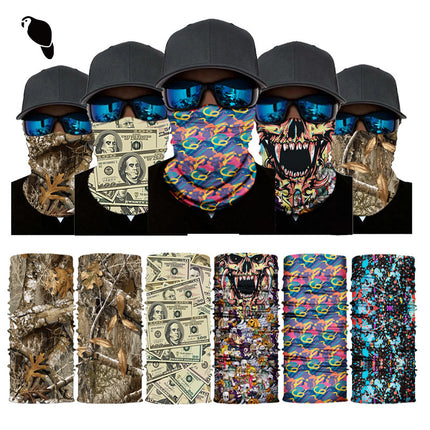 Xunhui Pattern Printing Series Seamless Magic Headscarf Windproof and Sunproof Cycling Mask Sports Neck Scarf Camouflage