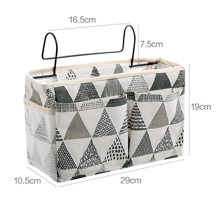 Student Dormitory Storage Bag with Bedside Hooks, Multifunctional Dormitory Storage, Multi-Pocket Wall-Mounted Storage Bag