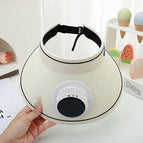 [candy hat solar model] beige / Adjustable