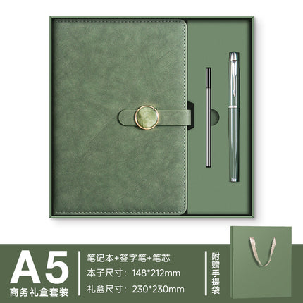 Business Notebook Gift Box Set, Notepad with Insulated Cup, Souvenir Gift, Customizable Logo, Simple Gift Box Packaging
