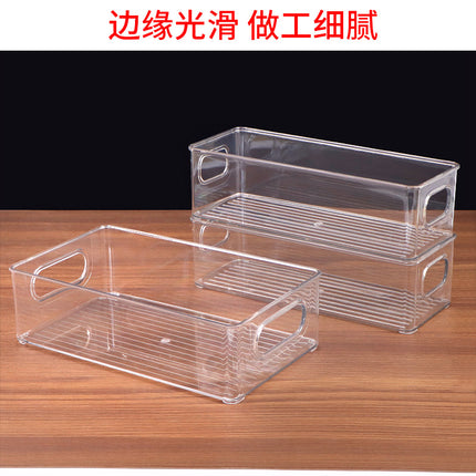 Transparent Storage Box, Thickened and Deepened, Without Lid, Large Cosmetic Organizer Box, Snack and Seasoning Cabinet, Desktop Sorting Box