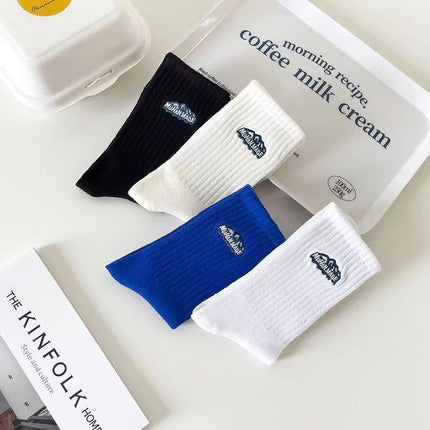 Men's Thick Cotton Socks for Autumn and Winter, Trendy Sports Mid-Calf Socks, Snow Mountain Socks, Cold-Resistant