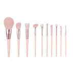 Pink-10 makeup brushes (packed in bags)