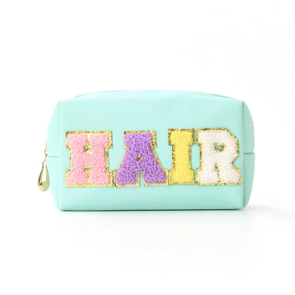 Feihong Cross-border Letter Cosmetic Bag Large Capacity Cosmetic Storage Bag Portable Waterproof Multifunctional Portable Wash Bag