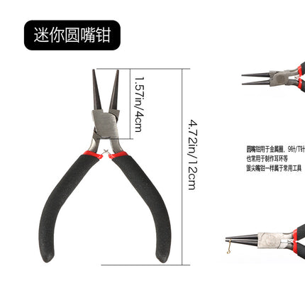 Handmade DIY beaded tool kit open fork needle pliers scissors line tweezers lobster buckle ring wire guide suit wholesale