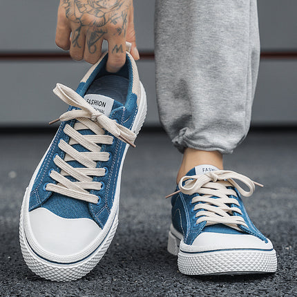 Men's Shoes 2024 New Summer Breathable Men's Cloth Shoes All-match Casual Board Shoes Teenager Soft Sole Sports Canvas Shoes