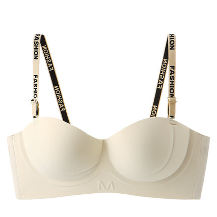 Half Cup Underwear Women's Small Chest Push-up Show Anti-sagging No-mark Sexy Strapless Anti-slip Summer Bra