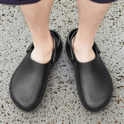 Chef Shoes Men's Summer 2025 New Cross-Border Large Size Black Kitchen Work Shoes Non-Slip Heelless Men's Shoes Wholesale