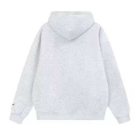 American-style retro printed fuzzy letter printed hooded sweater men's and women's street fashion brand loose lazy hoodie