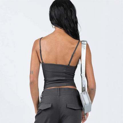 2026 Amazon New Cross-Border Hot-Selling Women's Clothing Sexy Slim-Fitting Tube Top Hot Button-Up Camisole