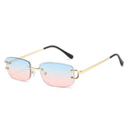gold frame blue and red