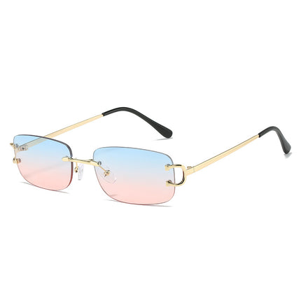 8120 Square Frameless Cut-edge Sunglasses Women's European and American Fashion INS Style Street Tide Sunglasses Personalized Small Glasses