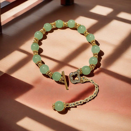 New Chinese-Style Ancient Beaded Elastic String Bracelet, Sweet Girl's Glass Bracelet, Night Market Stall, Cross-Border Live Broadcast Jewelry