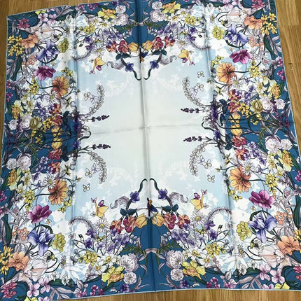 Luxury Palace Silk Twill Silk 14 Mm Large Square Scarf Spring and Autumn New Mulberry Silk Scarf Women's Shawl Scarf