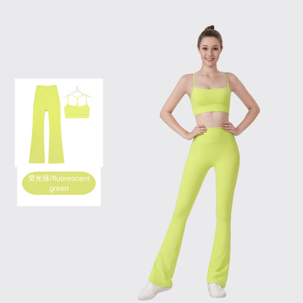 [in Stock] Ld Speaker Y-Shaped Vest Set Long Sleeve Women's Slim Fit Jacket Stretchy Sports Yoga Wear