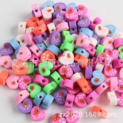 100 a pack of cross-border fruit soft pottery loose beads clay beads diy Amazon material bag accessories mobile phone