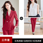 red one piece suit#9711+shirt#6625+ trousers#K016 / S