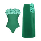 Green tube top suit 1 / S